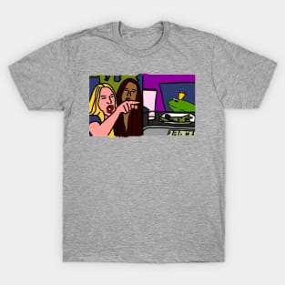 Woman Yelling at Cat Memes with Royalty Frog Prince T-Shirt